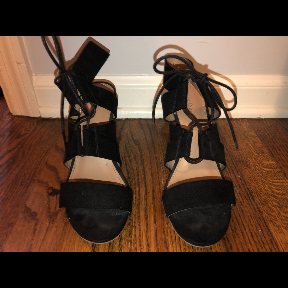 Black lace up shoes from target